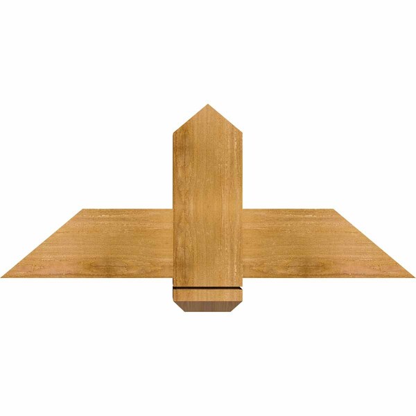 Ekena Millwork Eugene Rough Sawn Timber Gable Bracket, Western Red Cedar, 36"W x 15"H x 6"D x 6"F, 10/12 Pitch GBW036X15X0606EUG00RWR - main